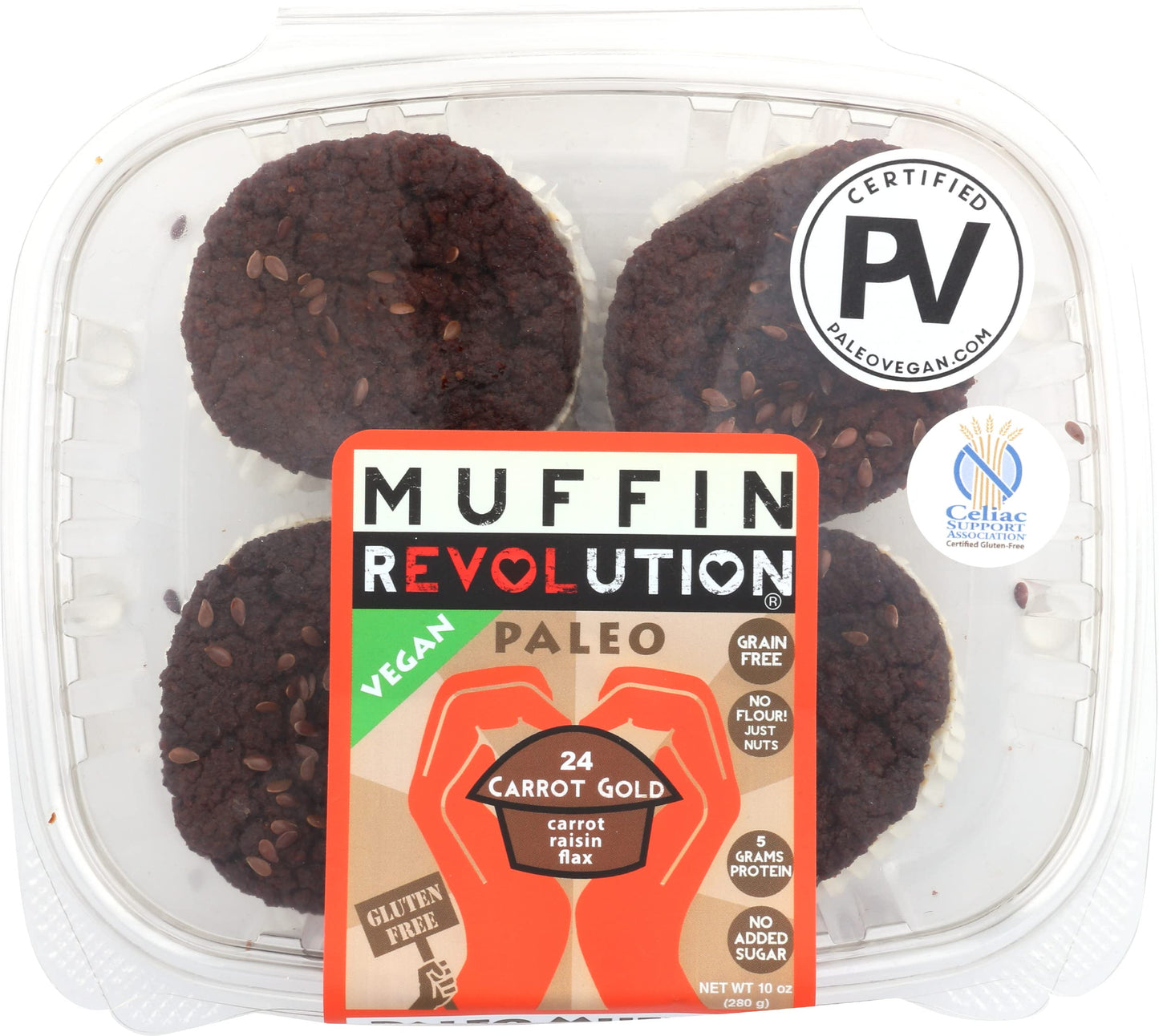Muffin Revolution 24 Carrot Gold Paleo Muffins, 11 OZ