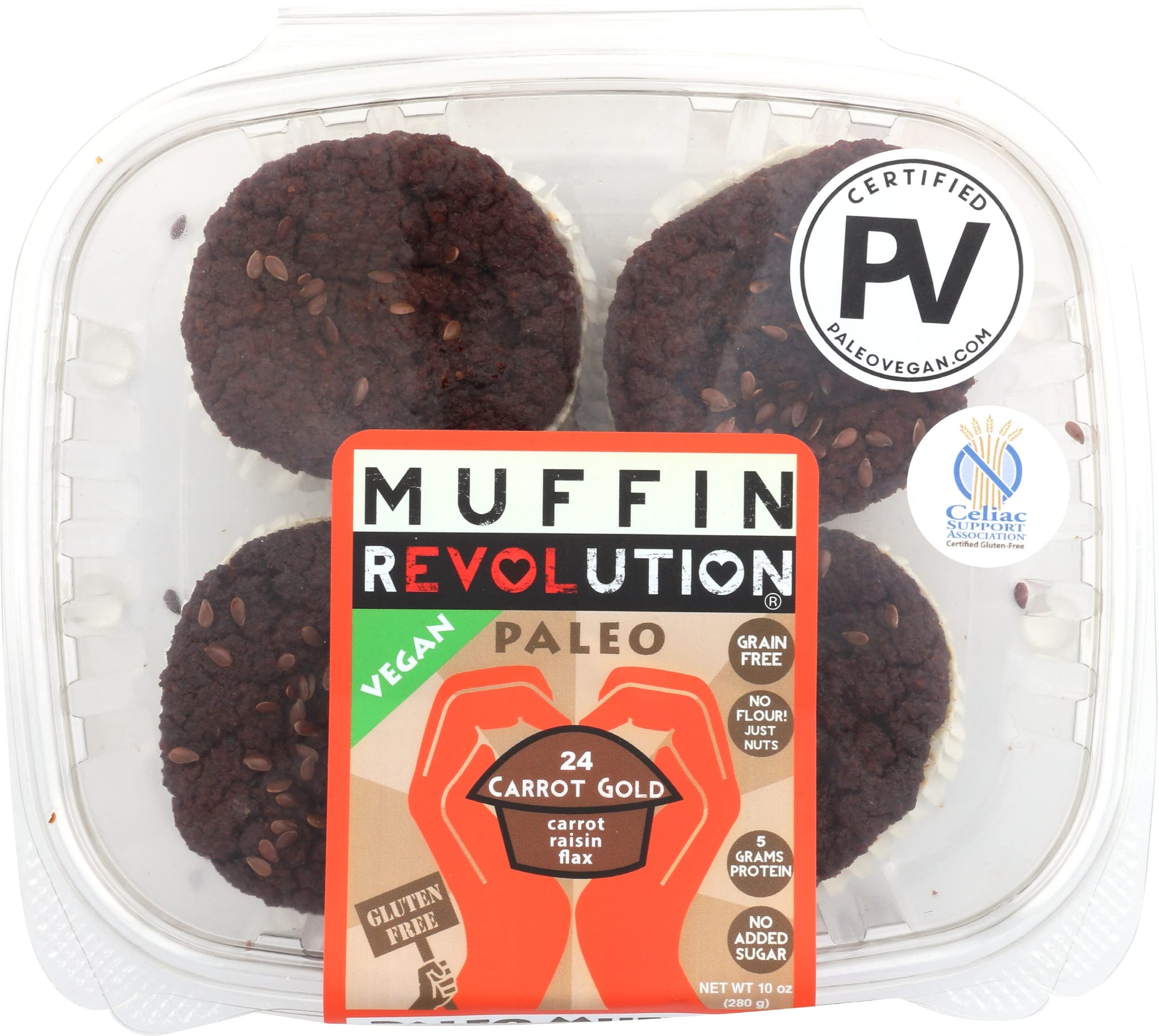 Muffin Revolution 24 Carrot Gold Paleo Muffins, 11 OZ