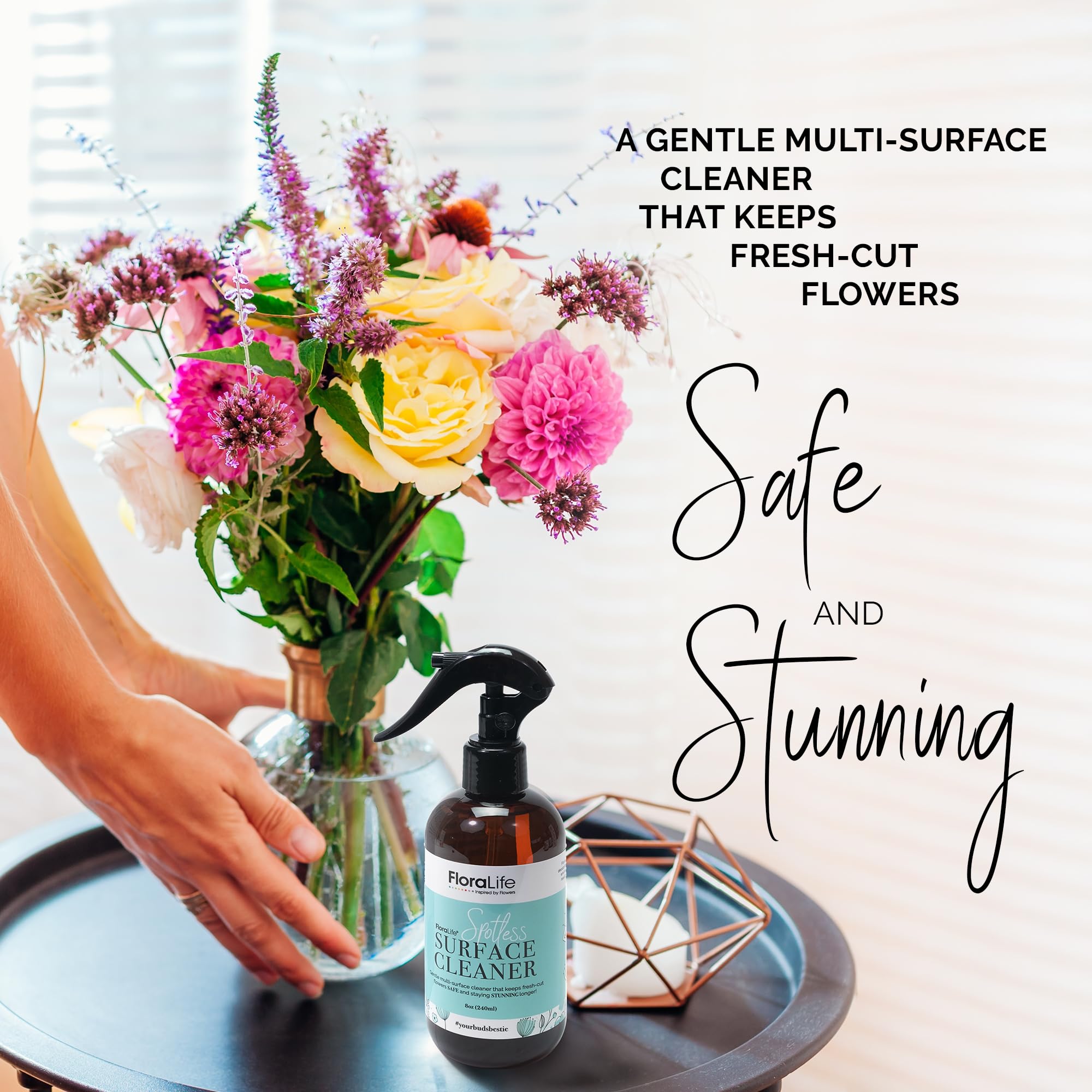 Floralife Surface Cleaner - Gentle Multi-Surface Cleaner Spray for Flower Vases and Tools - 8oz