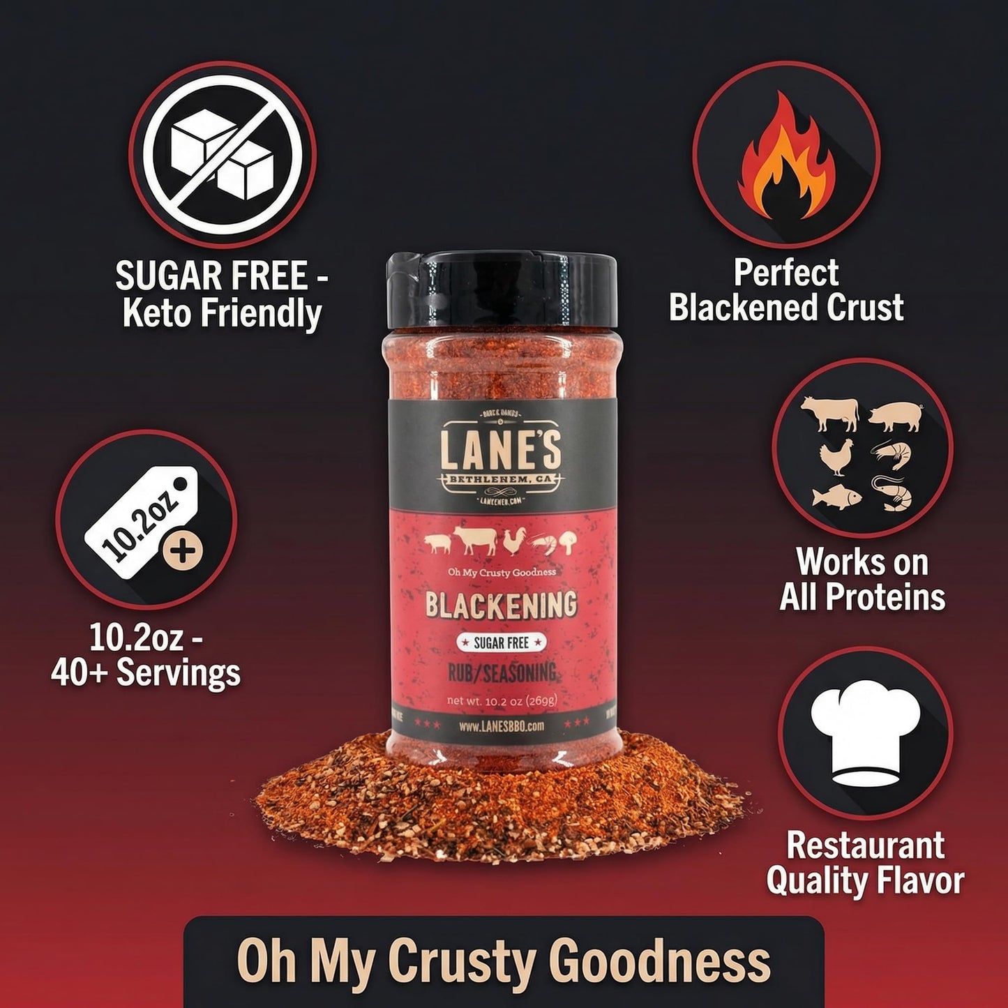 Rub Blackening - 10.2 oz Shaker - Pack of 12 - Cajun Seasoning and Blackened Seasoning for Chicken Rub - Salt Free Seasonings and Spices - Spiceology