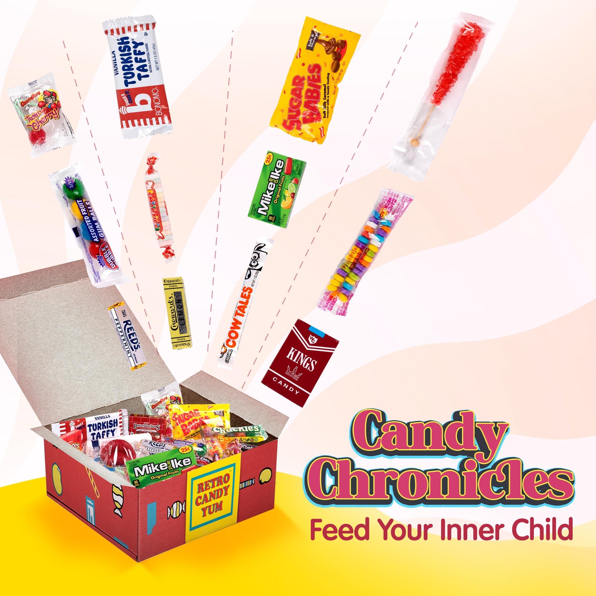RETRO CANDY YUM ~ 1963 63rd Birthday Gift Basket Box of Nostalgic Candy From Childhood For 63 Year Old Man or Woman Born 1963 Jr
