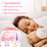 Dreft Laundry Detergent Pacs, Lightly Scented, Lavender, For Baby and Family, XL Pacs, 45 Count