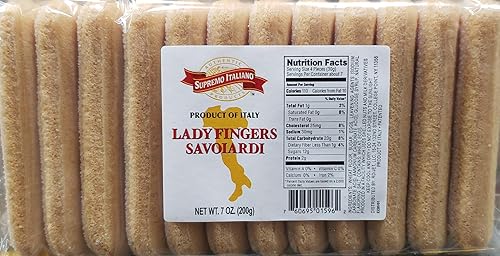 Supremo Italiano (Product of Italy) Savoiardi Ladyfingers Lady Fingers, 7-Ounce Packages (Pack of 2)-SET OF 2