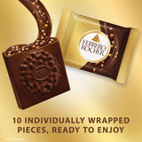 Ferrero Rocher Premium Dark Hazelnut chocolate squares, Individually Wrapped Chocolates, Great for Sharing or Gifting, 3.7 oz