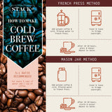 Organic Cold Brew Coffee Coarse Ground 1 LB - Colombian Supremo Reserve Flavor Dark Roast Coarse Grind - 100% Arabica Beans - Handcrafted, Single