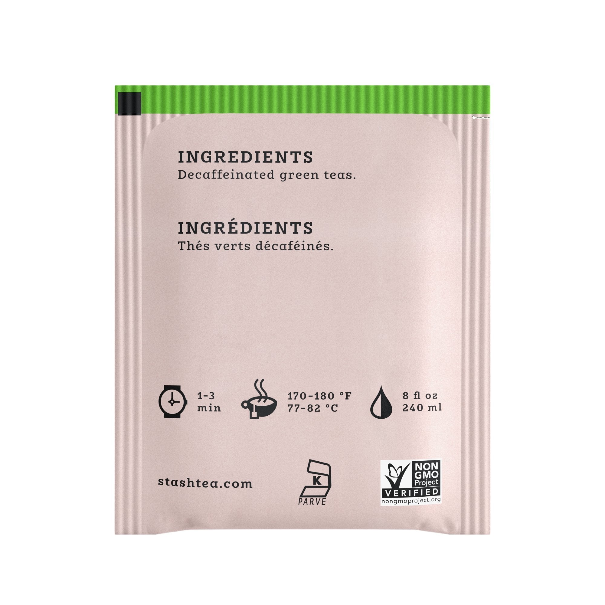 Stash Tea Decaf Premium Green Tea - Decaf, Non-GMO Project Verified Premium Tea with No Artificial Ingredients, 18 Count (Pack of 6) - 108 Bags Total