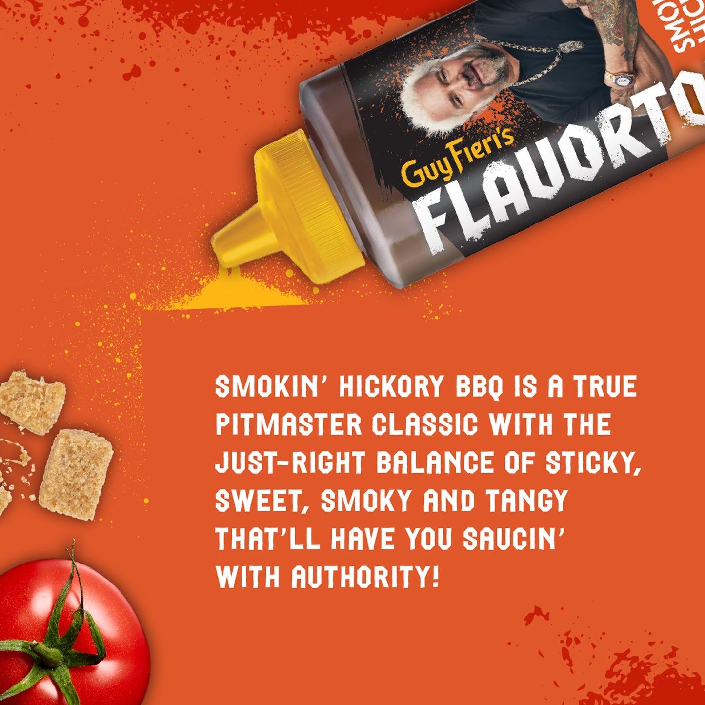 Guy Fieri's Flavortown BBQ Sauce Variety Pack - Gluten-Free Honey BBQ Sauce, Smokey Barbecue Sauce Set, For Chicken Wings & Ribs - Smokin' Hickory