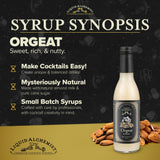 Liquid Alchemist Orgeat Syrup for Cocktails - Real Ingredients Make Our Almond Syrup the Perfect Mai Tai Mix - Non-GMO, Gluten Free & Vegan (12.7 oz)