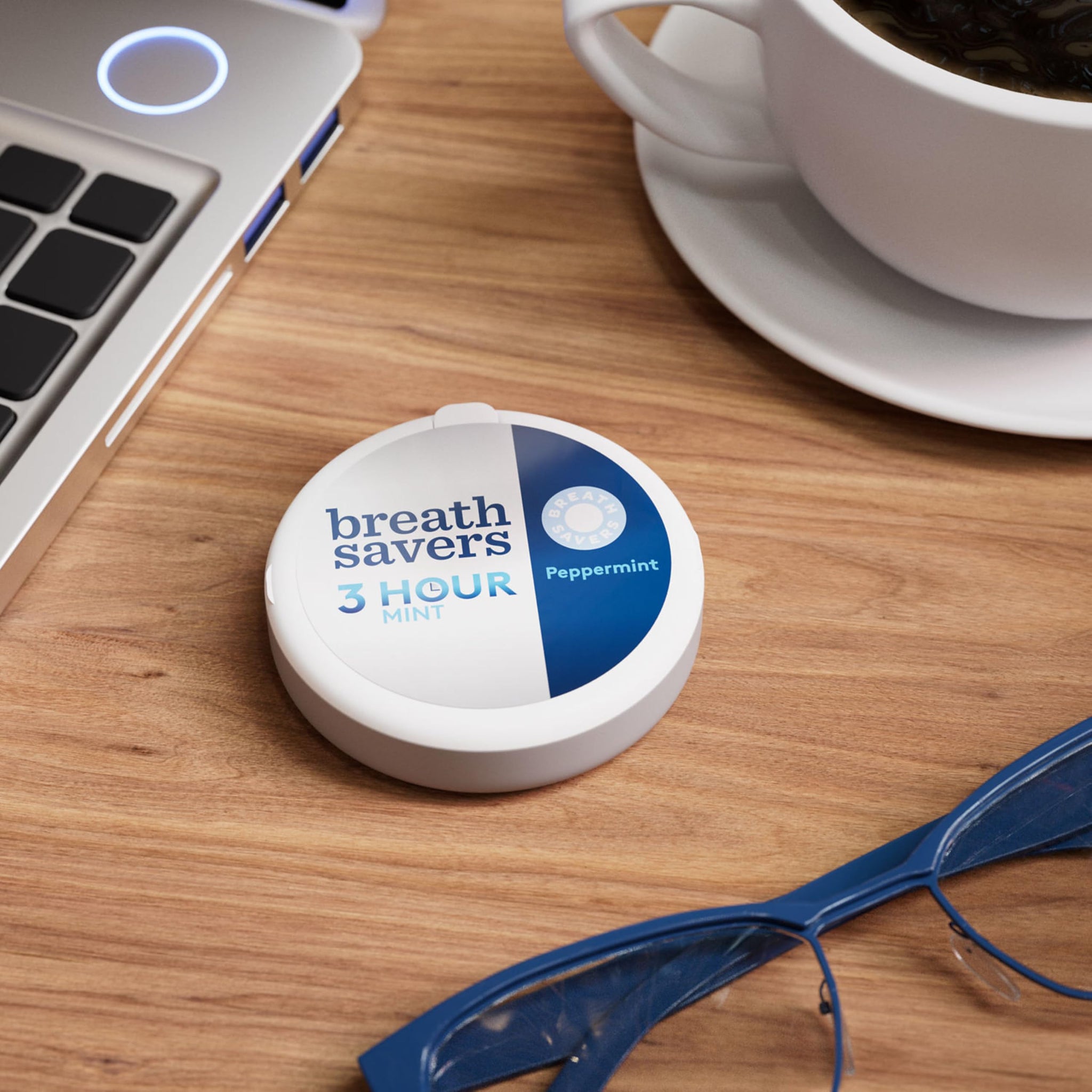 BREATH SAVERS Peppermint Flavored Sugar Free Breath Mints Tins, 1.27 oz (8 Count)