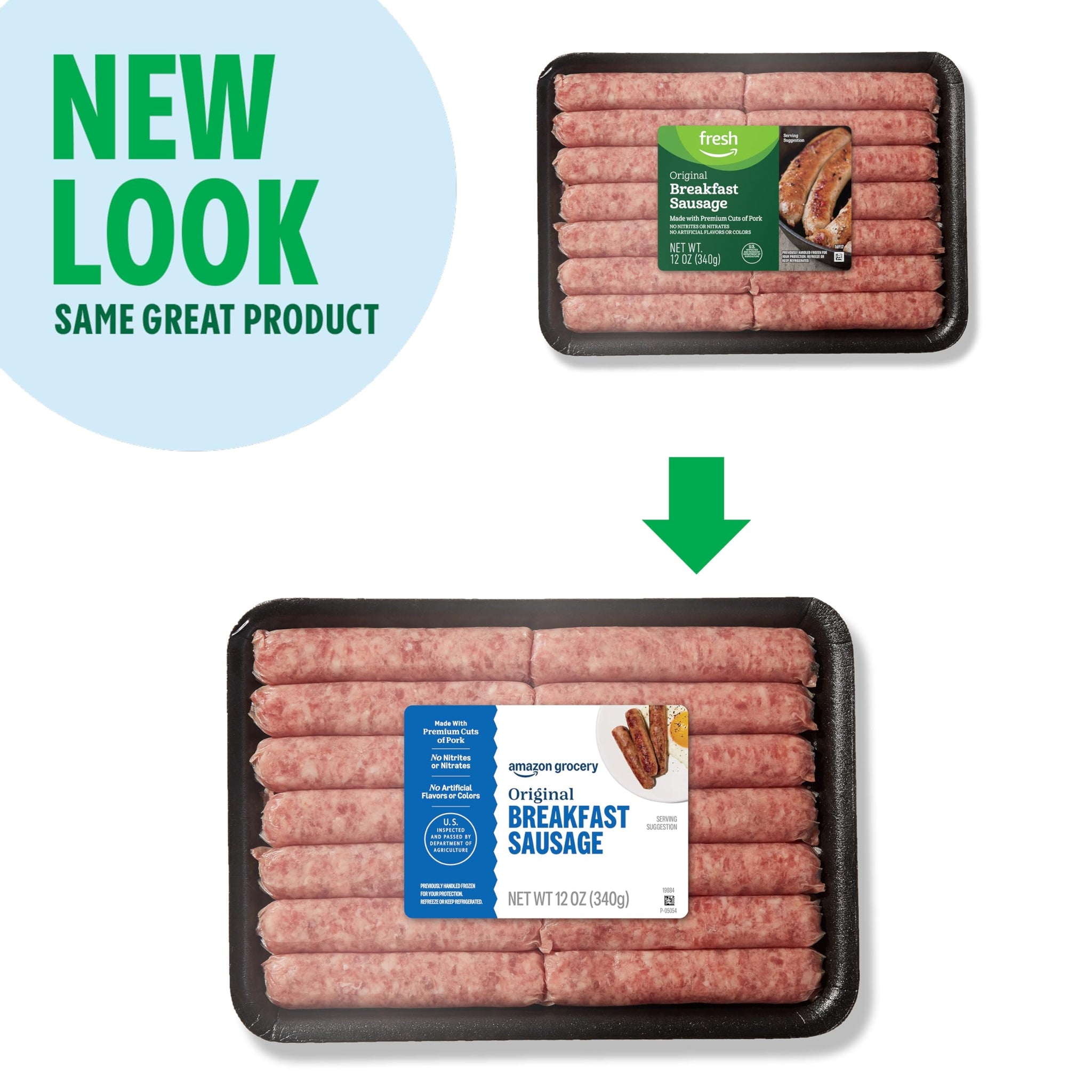 Amazon Grocery, Original Breakfast Sausage Links, 12 Oz, Frozen