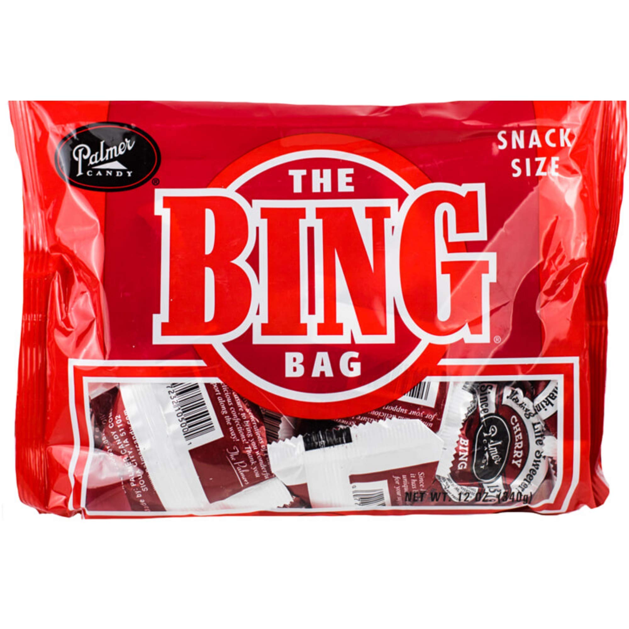 Palmers Twin Bing Candy Bar Snack Size Bag - (2-Pack) - Chocolate Covered Cherry Nougat Candy Bars