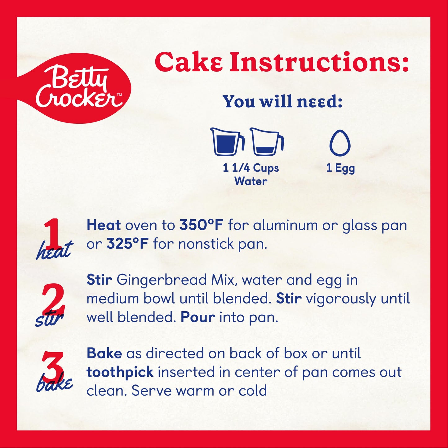 Betty Crocker Gingerbread Cake & Cookie Mix 14.5oz Box (Pack of 6)