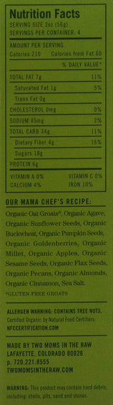 Two Moms in the Raw Gluten Free Granola Bars, Goldenberry 8 oz.