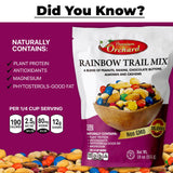 MIXED NUTS Rainbow Trail Mix by Premium Orchard - Healthy Trail Mix Variety Pack Peanuts Raisins Cashews Almonds Chocolate Buttons Heart Healthy