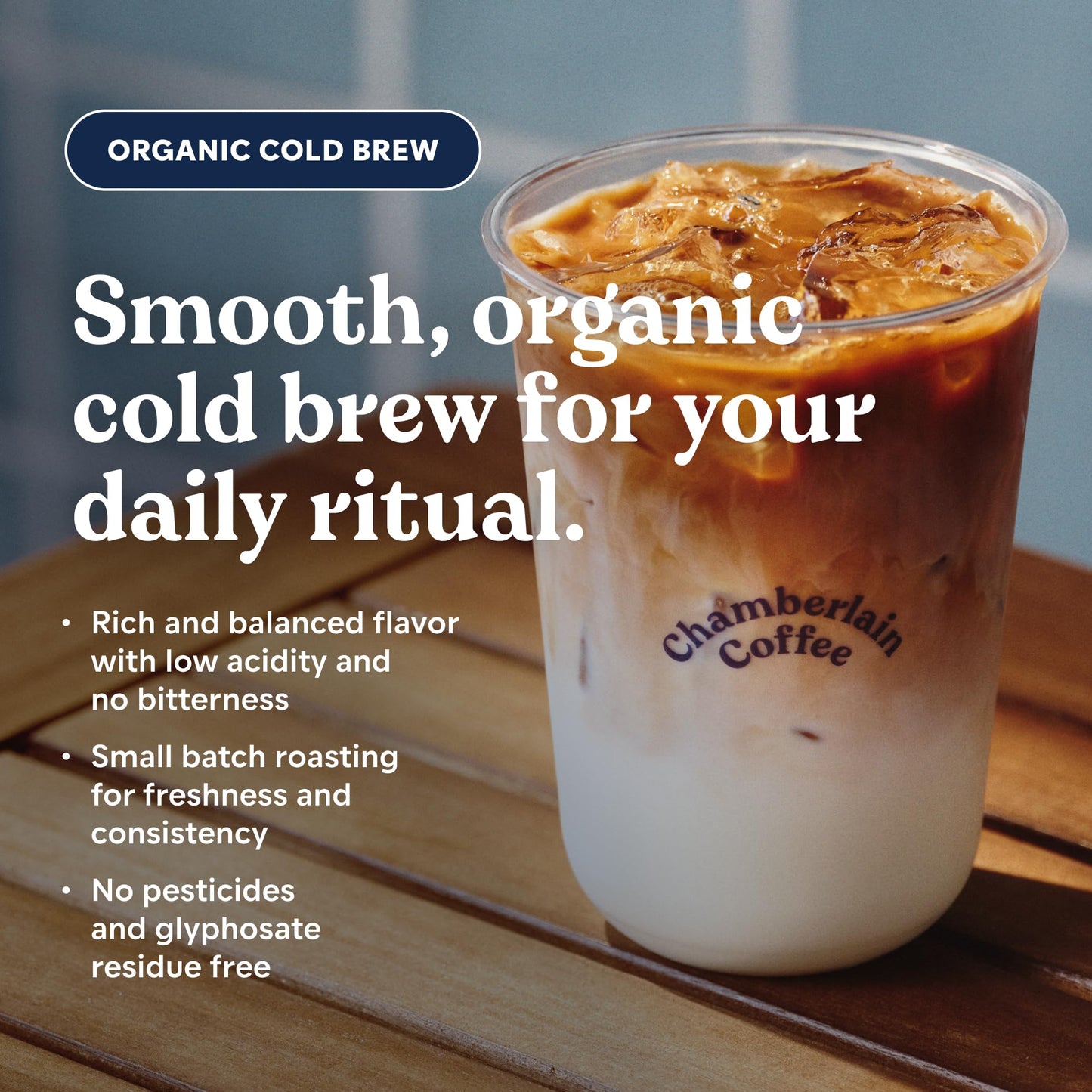 Chamberlain Coffee Variety Cold Brew Singles Medium Roast - USDA Organic, 10 Single Serve w/Different Flavors - Arabica Coffee - Smooth, Rich