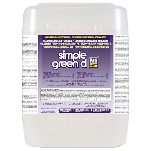 Simple Green 30505 d Pro 5 One-Step Disinfectant, 5 Gallon Pail