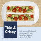 Snacktery Spelt Everything Flatbread Crackers - All Natural Spelt Crackers in 8 Stay-Fresh Packs - Thin & Crispy Whole Grain Crackers for Cheese