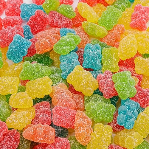 Guatemalan Gummy Bears 2 lb - Assorted Flavors (Orange, Peach, Cherry, Grape, Cranberry, Apple), Gelatin Based Gummies, Bulk Jelly Fruit Candy in