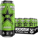 Rockstar Energy Drink Punched Hardcore Apple, 16oz Cans (12 Pack)