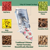 ADMIRINGAZELAND Goji Berry Chrysanthemum Tea Bags, 30 Count - Pyramid Teabags, 6 Ingredients - Dandelion Root, Wolfberry, Cassia Seed, Honeysuckle