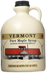 Georgia Mountain Maples of Vermont, Organic Maple Syrup, Amber Color Rich Taste, 64 Ounce