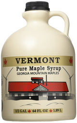 Georgia Mountain Maples of Vermont, Organic Maple Syrup, Amber Color Rich Taste, 64 Ounce