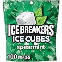 ICE BREAKERS Ice Cubes Spearmint Sugar Free Chewing Gum Pouch, 8.11 oz (100 Pieces)
