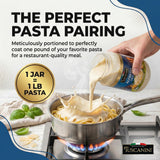 Tuscanini Alfredo Sauce, 14.1 oz | Imported from Italy | Made with Real Butter, Cream & Cheese | Rich Creamy White Pasta Sauce for Fettuccine