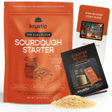 Dual-Flour Organic Sourdough Starter Culture - Fast-Activating Dehydrated Chips with Natural Wild Bread Yeast - Non-GMO Flour Sourdough Bread Starter