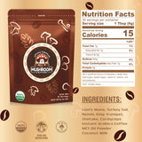 aTFancy Organic Mushroom coffee, Instant, 6 adoptogenic mushroom ingredients, (Pack of 1) 30 servings, 6.35 oz, With Spoon