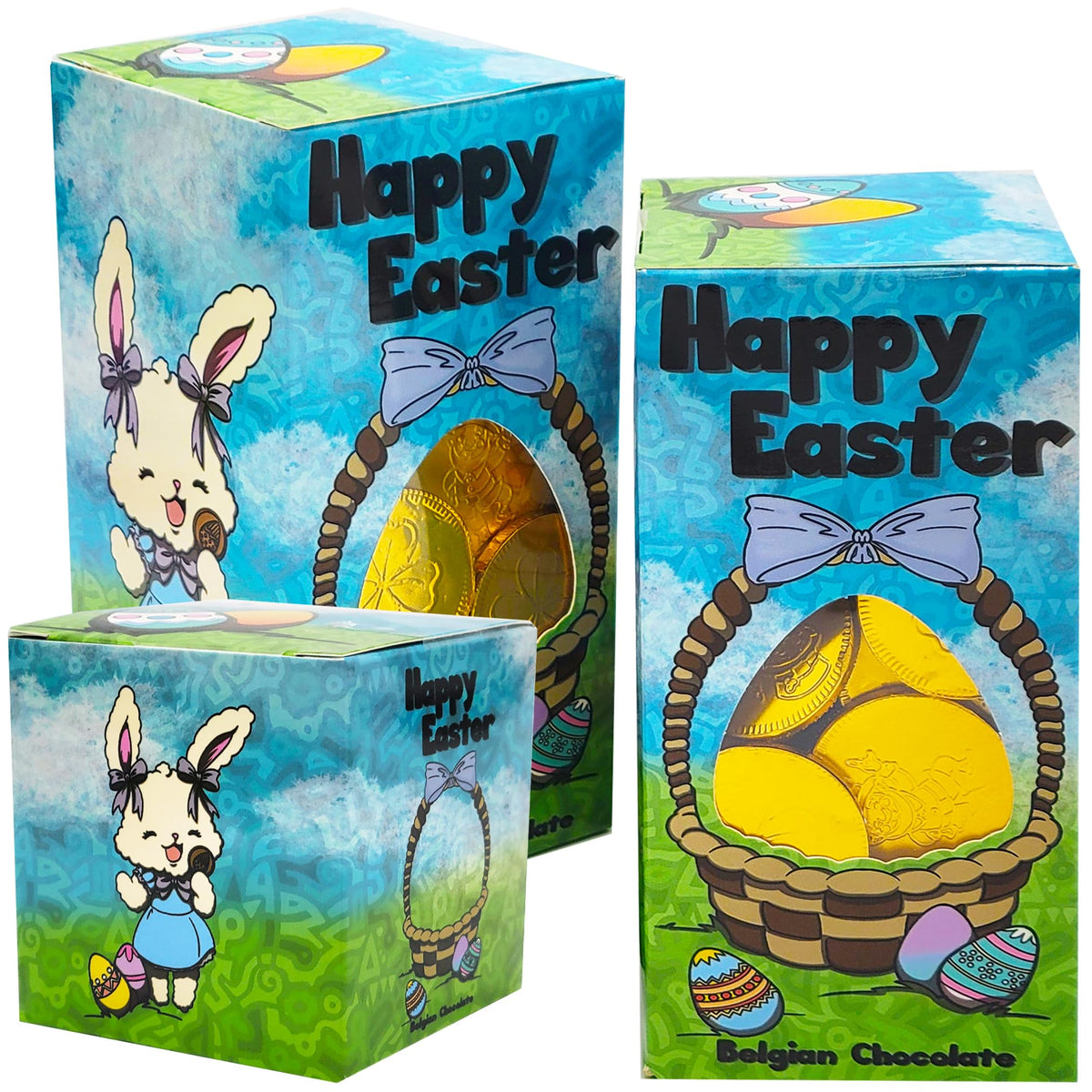 The Dreidel Company Happy Easter Belgian Milk Chocolate Gold Coins, Kosher Certified Dairy, Nut-Free, 1LB (2-Pack)