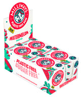 Milliways Watermelon | Plastic Free Gum | Xylitol, Aspartame-Free, Sugar-Free, Plant-Based, Natural Chewing Gum | 120 Pieces Total (12 Packs of 10