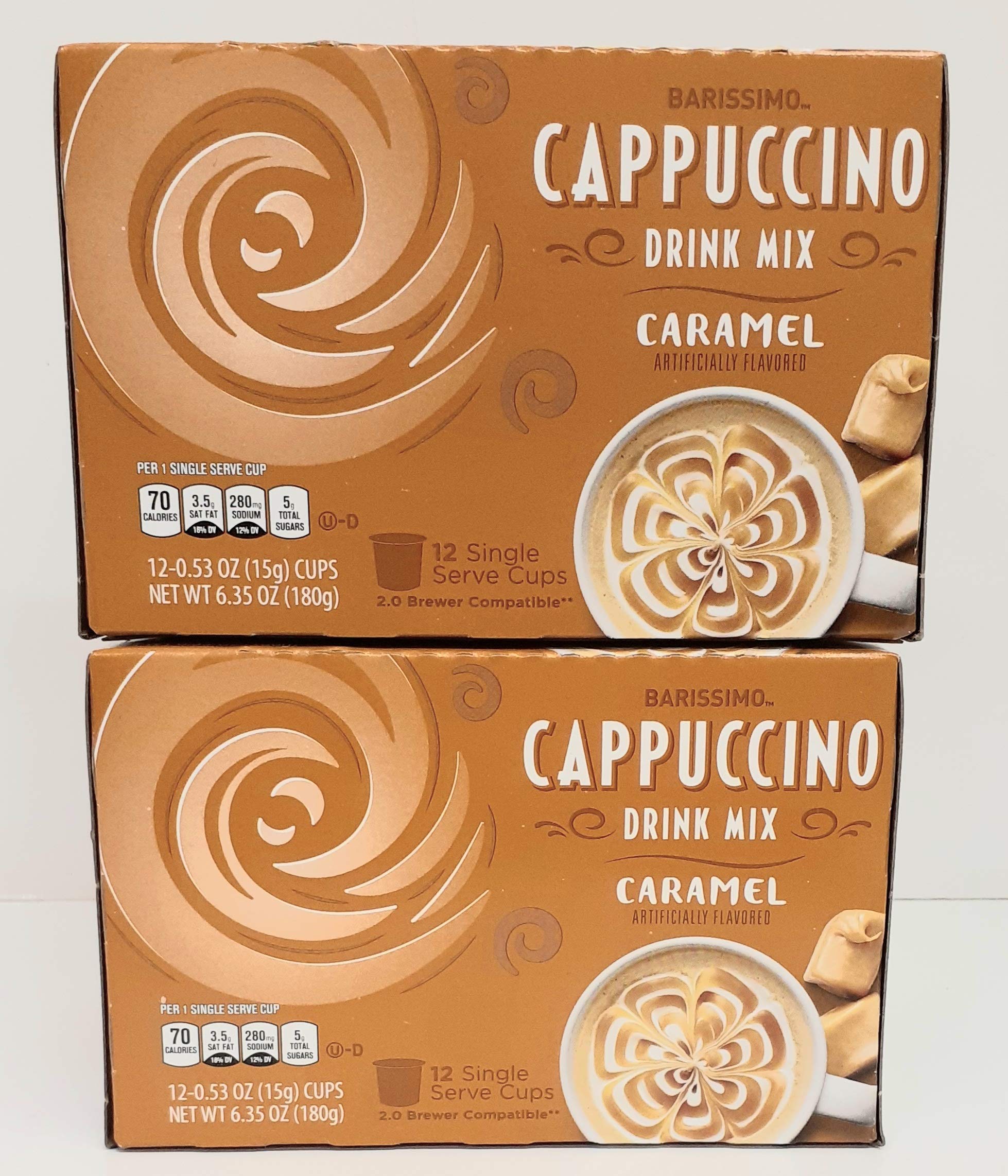 Barissimo Caramel Cappuccino Coffee Drink Mix K-Cup Compatible 8 Boxes