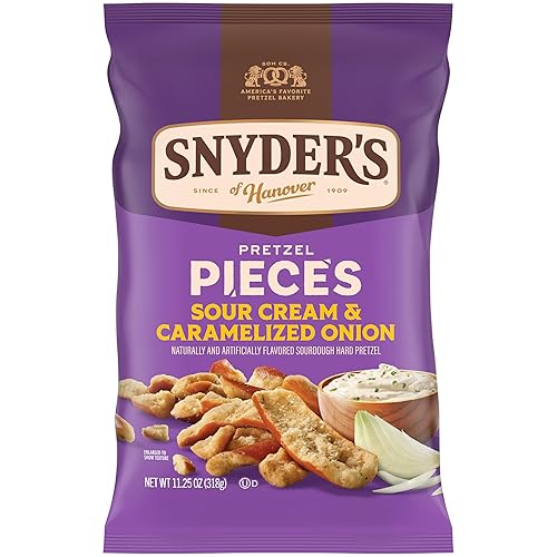 Snyder's of Hanover Sour Cream & Caramelized Onion Pretzels, 11.25 Oz Bag