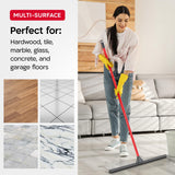 Tyroler Floor Squeegee for Concrete Floors, 24" Heavy Duty Squeegee for Floor, Squeegees Broom for Floors with 55" 4 Part Handle Perfect for Tiles