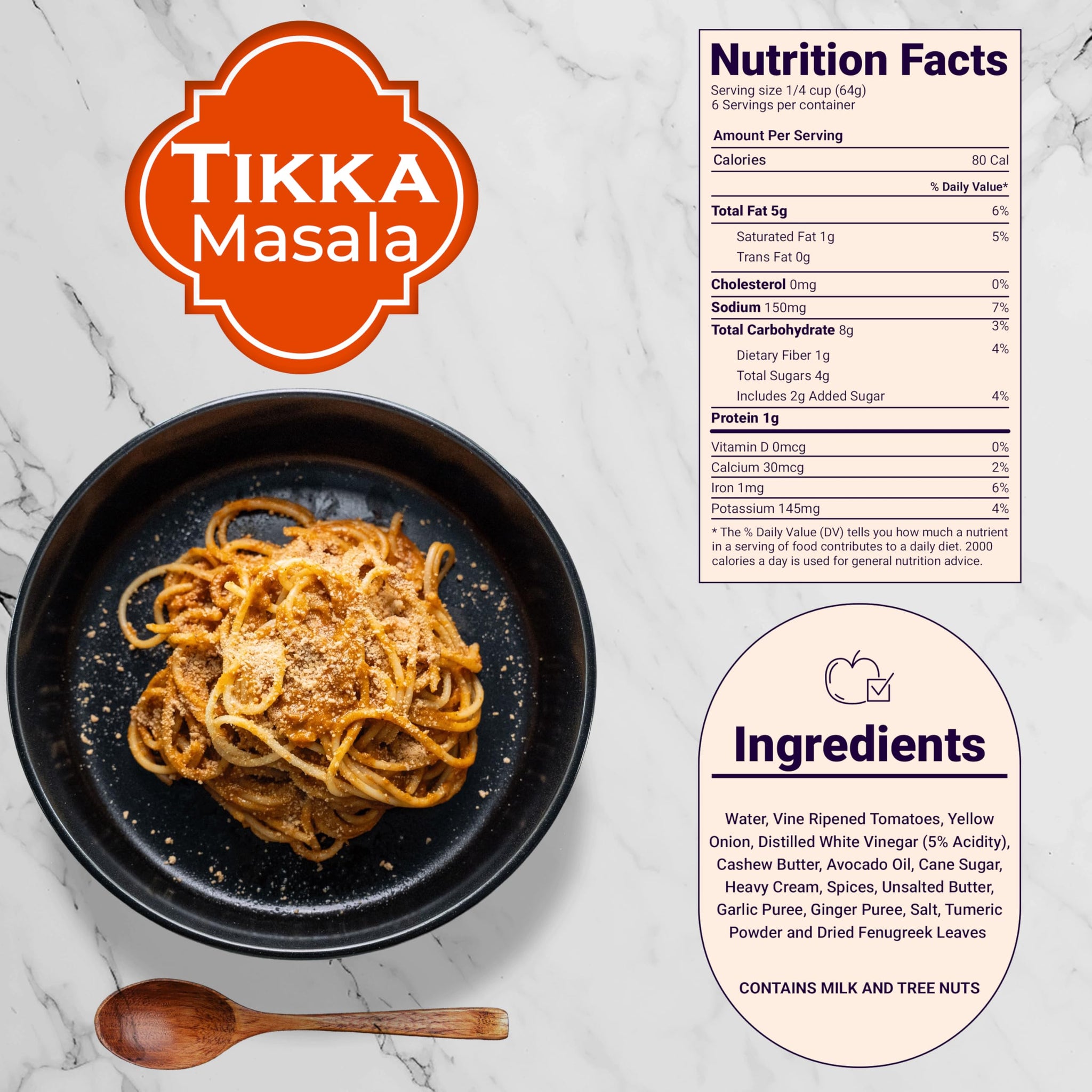 Twist Foods Tikka Masala Sauce | Mild Indian Simmer Sauce | Authentic Restaurant-Style Indian Curry Sauce| Gluten-Free | No Preservatives or