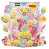 Bubs Swedish Candy Mix - Authentic Sweet and Sour Swedish Gummies - 1 Pound of Gummy Candy From Sweden - Bubs Rombs, Bubs Ovals, Big Swedish Candy