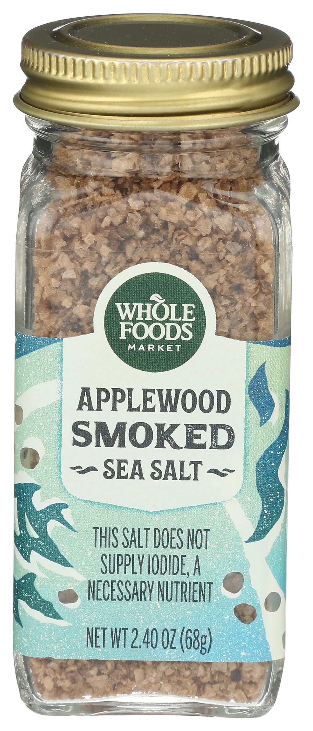 Whole Foods Market, Seasoning Salt, Applewood Smoked, 2.40 Ounce