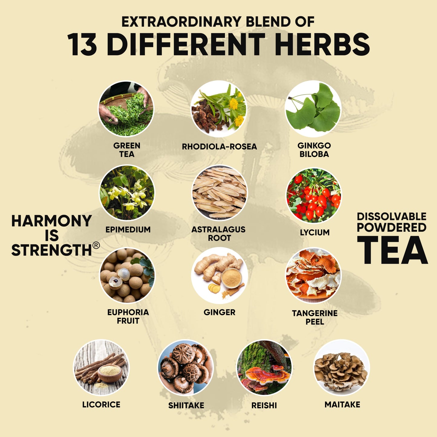 "HARMONY IS STRENGTH" CHO-WA Herbal Tea for Health Original Tiger Shogun Formula Dietary Supplement Chowa