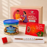 LoveNspire Personalized Name Bead Rakhi for Brother - Custom Bracelet Jewelry Gift with Greeting Card, Roli Chawal & Chocolates, Raksha Bandhan Gift