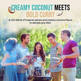 Montego Island Foods Jamaican Coconut Curry Sauce - New Enhanced Recipe with Real Coconut Cream, Fresh Lime Juice, Red Bell Pepper Powder & Authentic