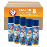 Arm and Hammer Fabric and Carpet Foam Deodorizer Professional, Aerosol, Fresh Scent, 15 fl oz (Case of 8)