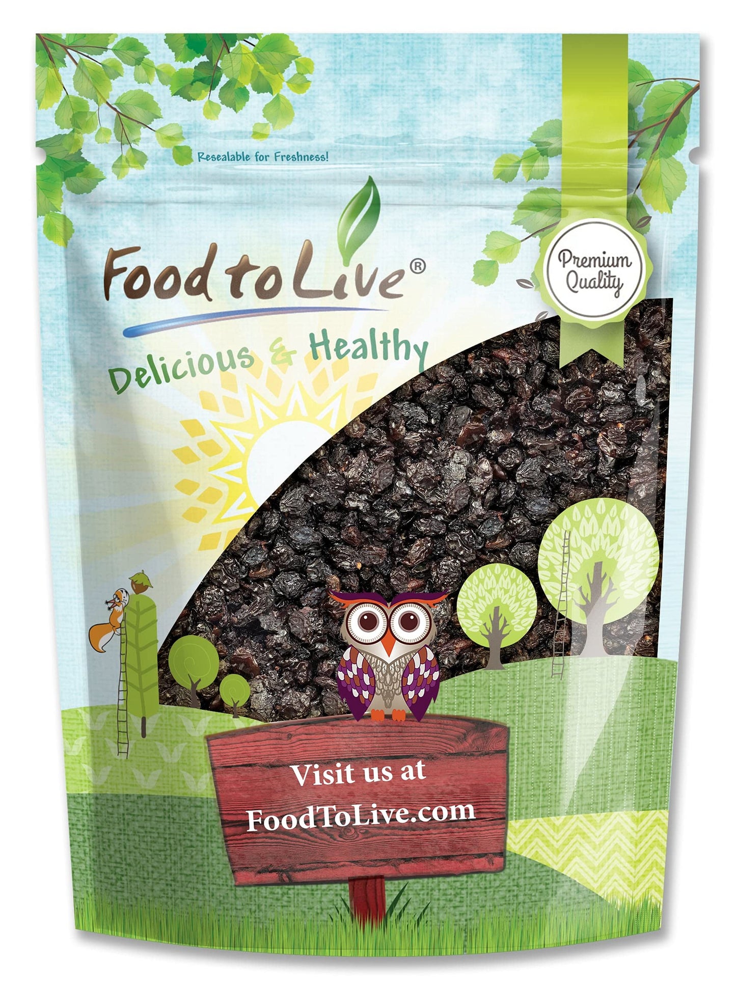 California Zante Currant Raisins, 2 Pounds - Sun-Dried Seedless Grapes, Unsweetened, Unsulfured, No Added Oil, Vegan, Kosher, Bulk. Tangy-Sweet