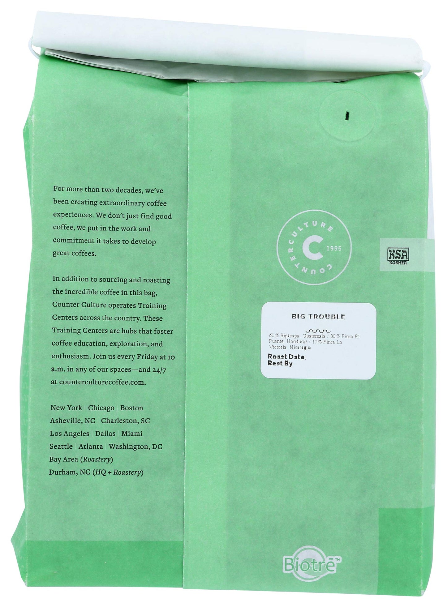 Counter Culture Coffee Big Trouble Blend Whole Bean Coffee, 24 OZ