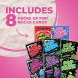 Popping Candy Variety Pack Bundle. Include 8 Flavors of 0.33 Oz Pack Each of Pop Rocks Candy and a Zombibites Fridge Magnet. Taste the Fun