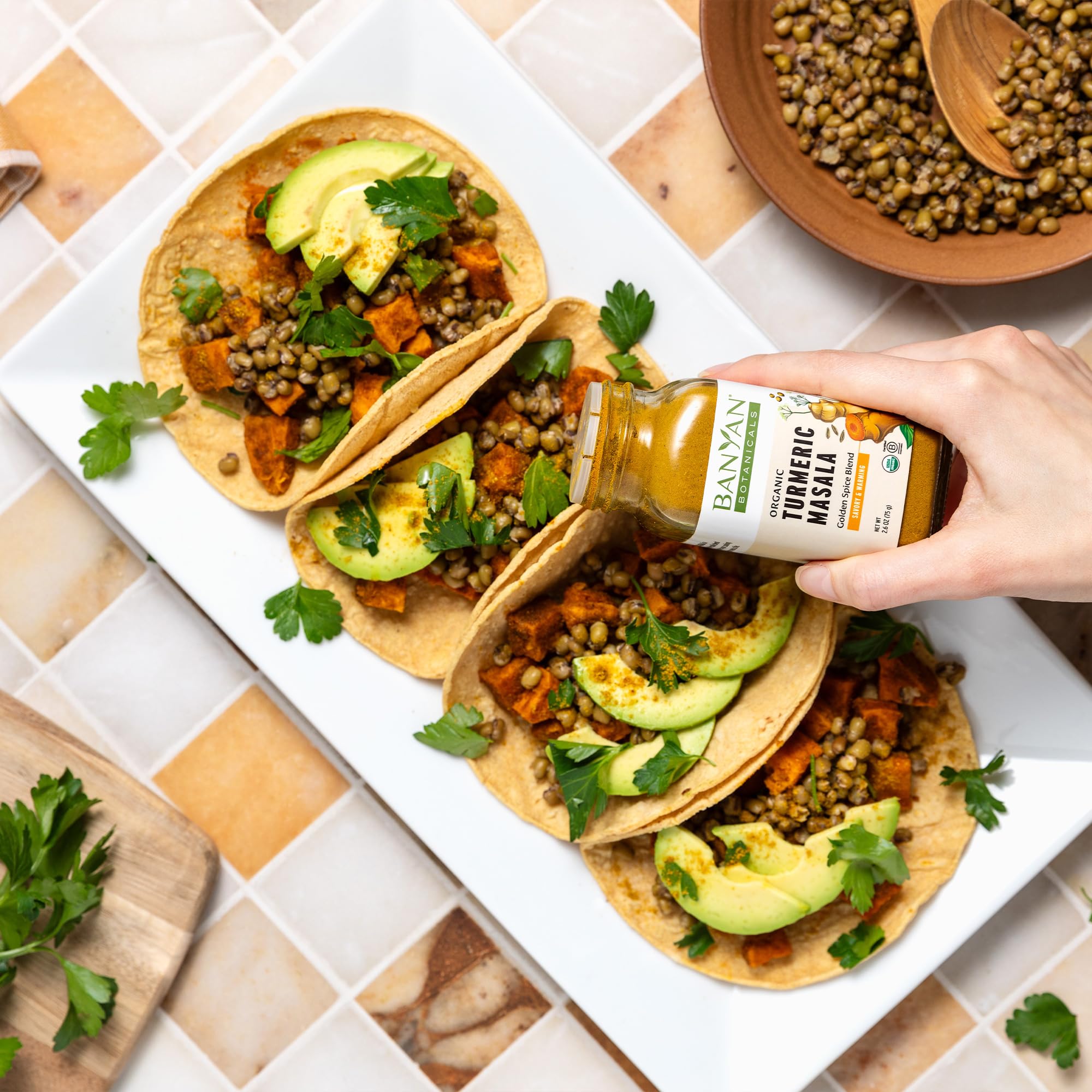 Banyan Botanicals Turmeric Masala Spice Mix - Organic Ayurvedic Spice Blend - Warming & Savory Cooking Spices with Organic Turmeric Powder - 2.6 oz