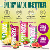 Zevia Zero Sugar Energy Drink, Fruity Fuel Variety Packs, 12 oz Cans - Naturally Sweetened, Non-GMO Project Verified, Gluten-Free, Vegan, (Pack of 24)