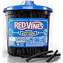 Red Vines Black Licorice Candy Black Licorice Soft Chewy Candy Twists 3.5 Lb Jar