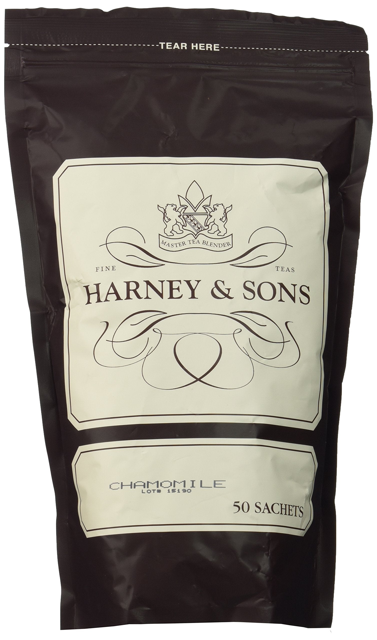 Harney & Sons Chamomile Caffeine-Free Premium Herbal Tea - Bag of 50 Sachets