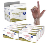 Dynarex Safe-Touch Vinyl Disposable Exam Gloves, Powder-Free, Food Safety and Compliance, Ambidextrous, Clear, X-Large, 1 Case, 10 Boxes of 100 Gloves